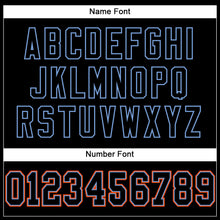 Load image into Gallery viewer, Custom Black Black-Orange Mesh Authentic Football Jersey