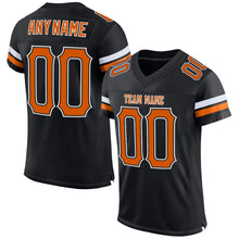 Load image into Gallery viewer, Custom Black Texas Orange-White Mesh Authentic Football Jersey