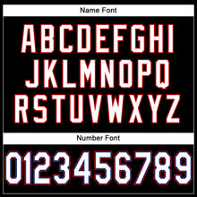 Load image into Gallery viewer, Custom Black White-Red Mesh Authentic Football Jersey