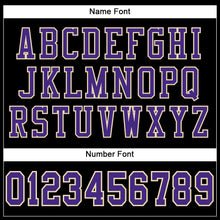 Load image into Gallery viewer, Custom Black Purple-Cream Mesh Authentic Football Jersey