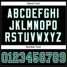 Load image into Gallery viewer, Custom Black Kelly Green-White Mesh Authentic Football Jersey
