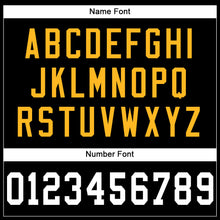 Load image into Gallery viewer, Custom Black White-Gold Mesh Authentic Football Jersey