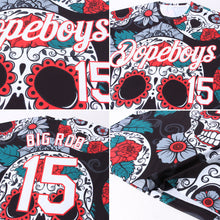 Load image into Gallery viewer, Custom Black White-Red 3D Skull Fashion Performance T-Shirt