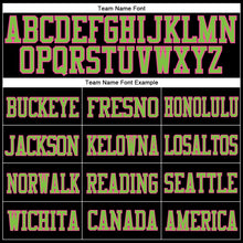 Load image into Gallery viewer, Custom Black Pink-Neon Green Mesh Authentic Football Jersey