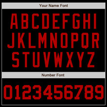 Load image into Gallery viewer, Custom Black Red Authentic Baseball Jersey