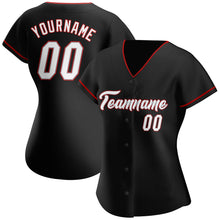 Load image into Gallery viewer, Custom Black White-Gray Authentic Baseball Jersey