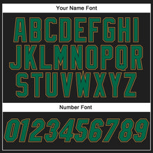 Load image into Gallery viewer, Custom Black Kelly Green-Old Gold Authentic Baseball Jersey
