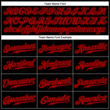 Load image into Gallery viewer, Custom Black Red Authentic Sleeveless Baseball Jersey