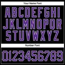 Load image into Gallery viewer, Custom Black Purple-White Authentic Sleeveless Baseball Jersey