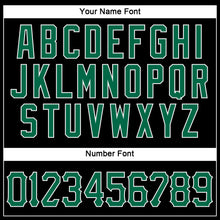 Load image into Gallery viewer, Custom Black Kelly Green-White Authentic Sleeveless Baseball Jersey