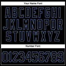 Load image into Gallery viewer, Custom Black Black-Light Blue Authentic Sleeveless Baseball Jersey