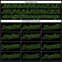 Load image into Gallery viewer, Custom Black Black-Neon Green Authentic Sleeveless Baseball Jersey