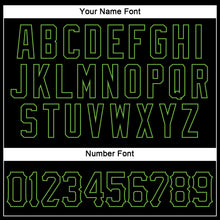 Load image into Gallery viewer, Custom Black Black-Neon Green Authentic Sleeveless Baseball Jersey