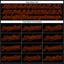 Load image into Gallery viewer, Custom Black Black-Orange Authentic Sleeveless Baseball Jersey