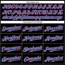 Load image into Gallery viewer, Custom Black Pink-Light Blue Authentic Sleeveless Baseball Jersey