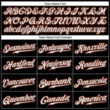 Load image into Gallery viewer, Custom Black White-Orange Authentic Sleeveless Baseball Jersey