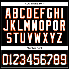 Load image into Gallery viewer, Custom Black White-Orange Authentic Sleeveless Baseball Jersey