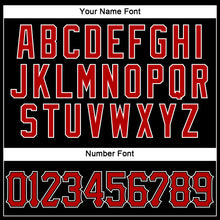 Load image into Gallery viewer, Custom Black Red-White Authentic Sleeveless Baseball Jersey