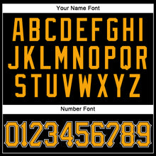 Load image into Gallery viewer, Custom Black Gold-White Authentic Sleeveless Baseball Jersey