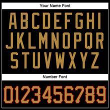 Load image into Gallery viewer, Custom Black Old Gold-Red Authentic Sleeveless Baseball Jersey