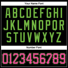 Load image into Gallery viewer, Custom Black Pink-Neon Green Authentic Sleeveless Baseball Jersey