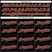 Load image into Gallery viewer, Custom Black Purple-Gold Authentic Sleeveless Baseball Jersey
