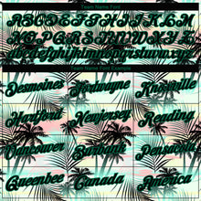 Load image into Gallery viewer, Custom Black Black-Kelly Green 3D Pattern Tropical Hawaii Palm Leaves Authentic Basketball Jersey