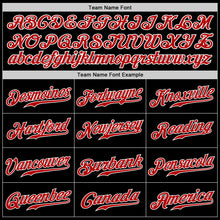 Load image into Gallery viewer, Custom Black Red-White Authentic Baseball Jersey