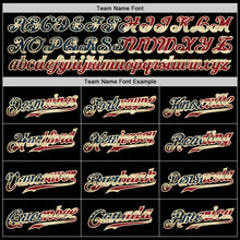 Load image into Gallery viewer, Custom Black Cream Pinstripe Vintage USA Flag-Cream Authentic Baseball Jersey