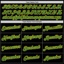 Load image into Gallery viewer, Custom Black Kelly Green-Gold Authentic Throwback Basketball Jersey