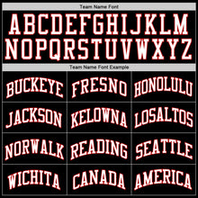 Load image into Gallery viewer, Custom Black White-Red Authentic Throwback Basketball Jersey
