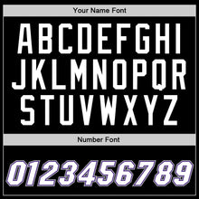 Load image into Gallery viewer, Custom Black White-Purple Authentic Throwback Basketball Jersey