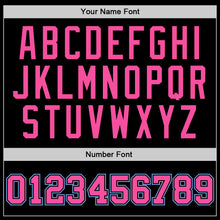 Load image into Gallery viewer, Custom Black Light Blue-Pink Authentic Throwback Basketball Jersey