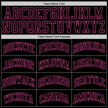 Load image into Gallery viewer, Custom Black Black-Pink Authentic Throwback Basketball Jersey