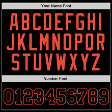 Load image into Gallery viewer, Custom Black Black-Orange Authentic Throwback Basketball Jersey