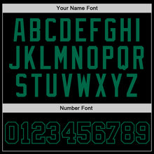 Load image into Gallery viewer, Custom Black Black-Kelly Green Authentic Throwback Basketball Jersey