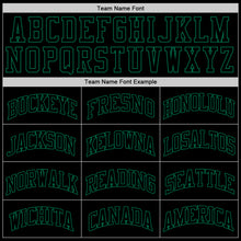 Load image into Gallery viewer, Custom Black Black-Kelly Green Authentic Throwback Basketball Jersey