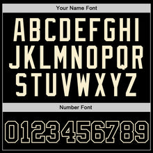 Load image into Gallery viewer, Custom Black Black-Cream Authentic Throwback Basketball Jersey