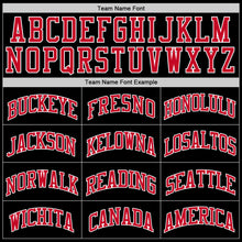 Load image into Gallery viewer, Custom Black Red-White Authentic Throwback Basketball Jersey