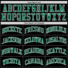 Load image into Gallery viewer, Custom Black Kelly Green-White Authentic Throwback Basketball Jersey
