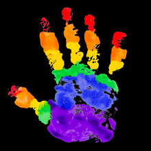 Load image into Gallery viewer, Custom Black Gold-Purple Rainbow Colored Hand For Pride LGBT Authentic Baseball Jersey