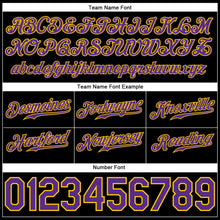 Load image into Gallery viewer, Custom Black Purple-Gold Rainbow For Pride LGBT Authentic Baseball Jersey