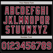 Load image into Gallery viewer, Custom Black Crimson-White Authentic Baseball Jersey