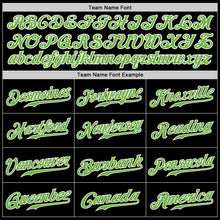 Load image into Gallery viewer, Custom Black Neon Green-White Authentic Baseball Jersey