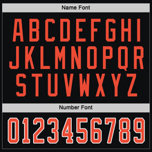 Load image into Gallery viewer, Custom Black Orange-White Hockey Jersey