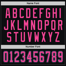 Load image into Gallery viewer, Custom Black Pink-Light Blue Hockey Jersey