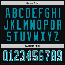 Load image into Gallery viewer, Custom Black Teal-White Hockey Jersey