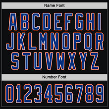 Load image into Gallery viewer, Custom Black Royal White-Orange Hockey Jersey