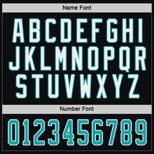 Load image into Gallery viewer, Custom Black Aqua-White Hockey Jersey