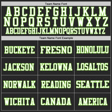 Load image into Gallery viewer, Custom Black Neon Green-White Mesh Authentic Football Jersey